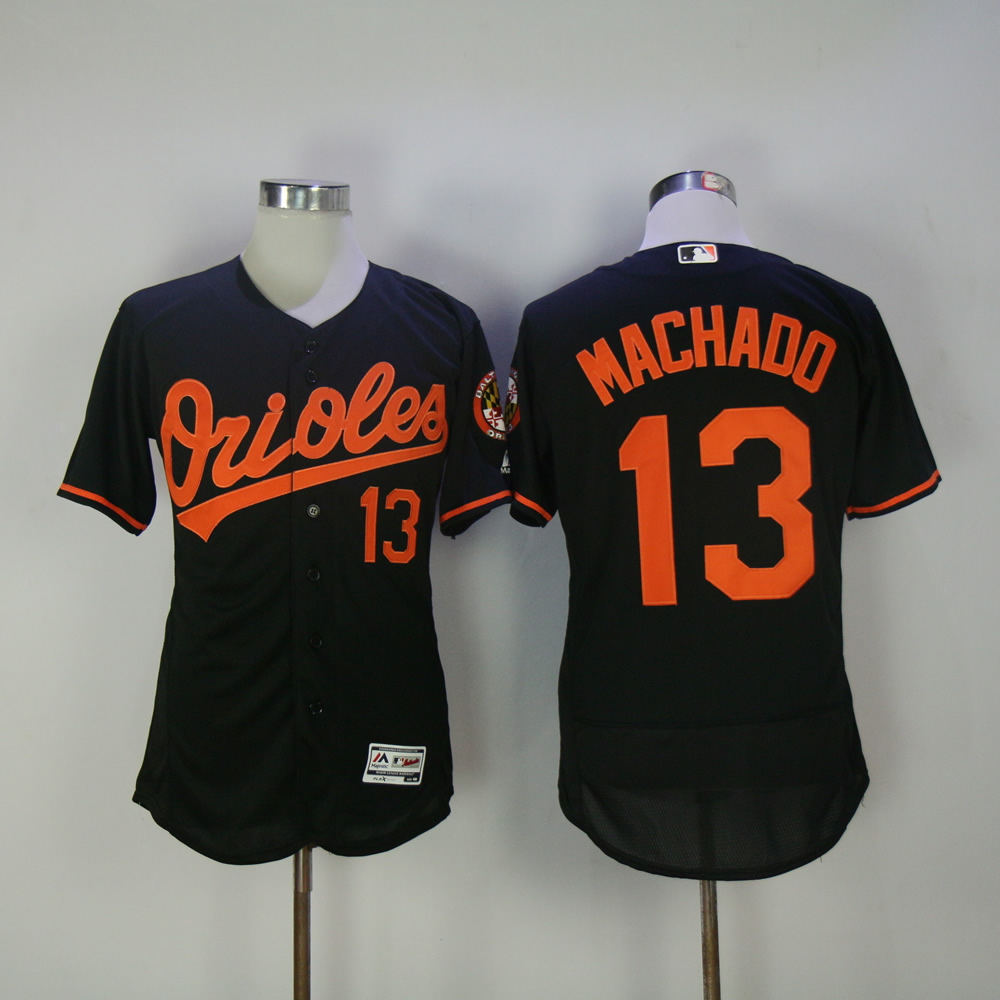 Men Baltimore Orioles #13 Machado Black Elite MLB Jerseys